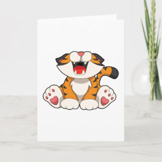 Cartão Tigre rugindo