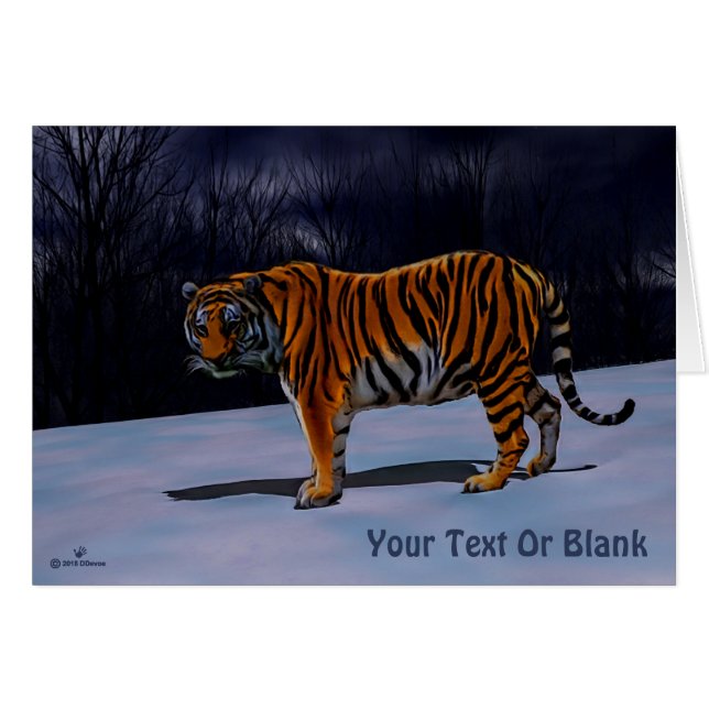 Cartão Tigre Siberiano (Frente Horizontal)