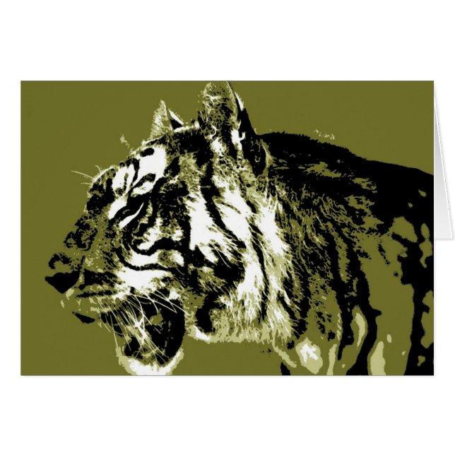 Cartão Tigre Siberiano (Frente Horizontal)