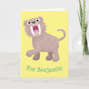 Cartão Tigre Smilodon de Tigre de Saber