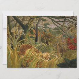 Cartão Tigre surpreendido em uma tempestade tropical