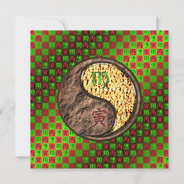 Cartão Tigre Virgo & Fire (Frente)