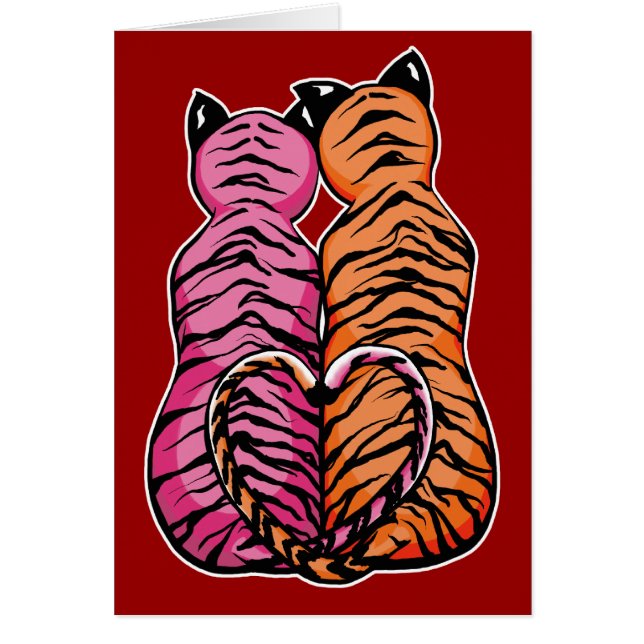 Cartão Tigres no amor (Frente)