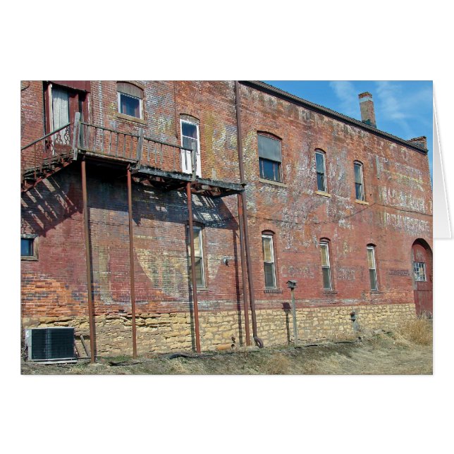 Cartão Tijolo e Tinta Antiga (Frente Horizontal)