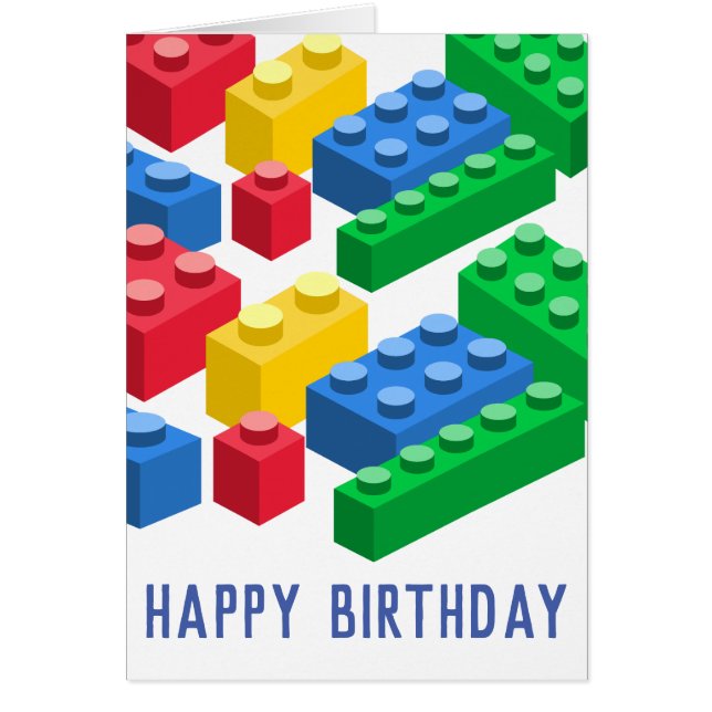 Cartão Tijolos para a construção de brinquedos crianças c (Frente)