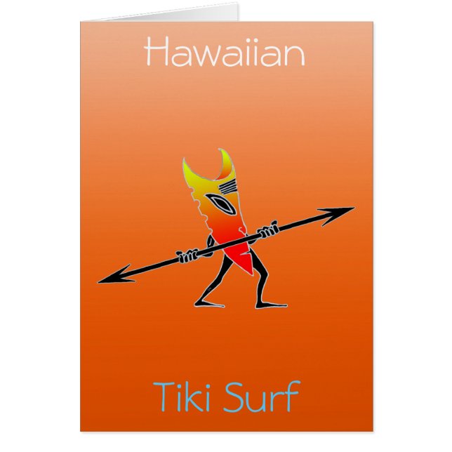 Cartão Tiki Surfer Red E Yellow (Frente)