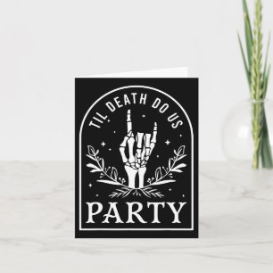 Cartão Til Death Do U Party Retro Halloween Bachelorette
