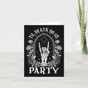Cartão Til Death Do U Party Retro Halloween Chelorette M