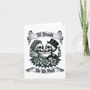 Cartão Til Death Nos Parte Skeleton Node E Groom Marr