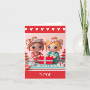 Cartão Tillykke, Danish Happy Birthday