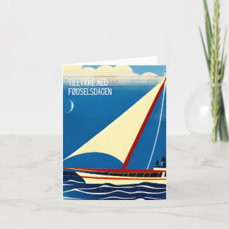 Cartão Tillykke med fødselsdagen, feliz aniversário na Di