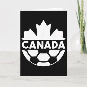 Cartão Time de Futebol do Canadá Esportes Bandeira Folha 