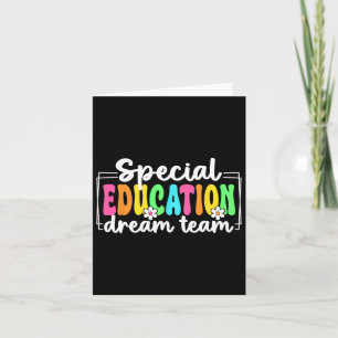 Cartão Time de Sonho de Educação Especial de Volta às Aul