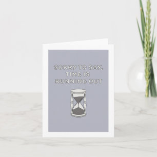 Cartão Time is running out