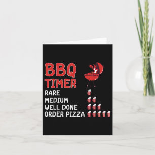 Cartão Timer Engraçado Barbecue Grill Mestre Griling Dri