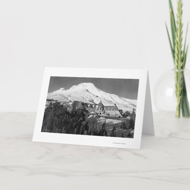 Cartão Timerline Lodge e Mt. Hood Fotografia (Frente)