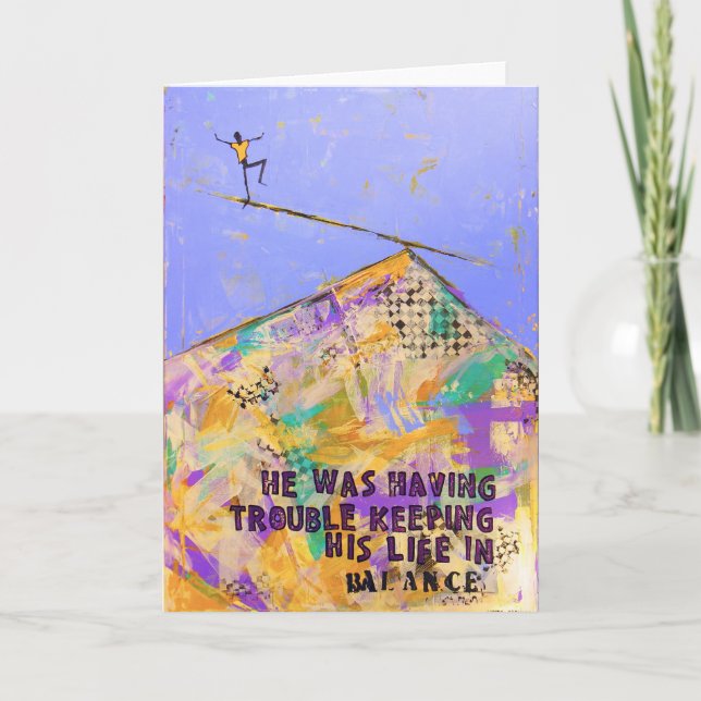 Cartão Tinha o problema manter sua vida no EQUILÍBRIO (Frente)