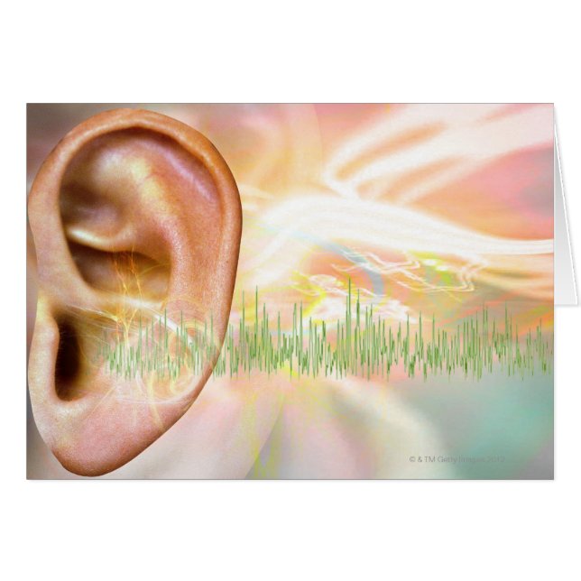 Cartão Tinnitus, trabalho de arte conceitual de computado (Frente Horizontal)