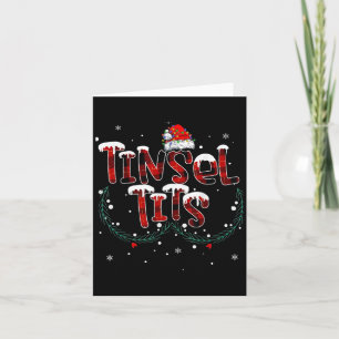 Cartão Tinsel & Jingle Engraçado Combinação de Natal
