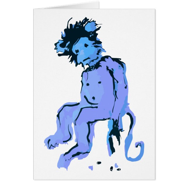 Cartão tinta de macaco emo (Frente)