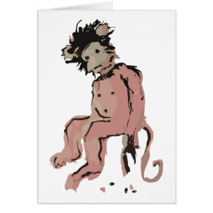 Cartão tinta de macaco emo