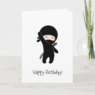 Cartão Tiny Happy Ninja Birthday