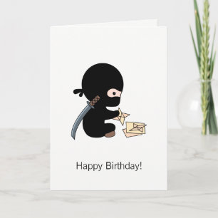 Cartão Tiny Ninja - Fazer Origami - Estrela de Aniversári