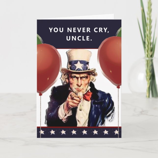 Cartão Tio Birthday Cards Engraçado (Frente)