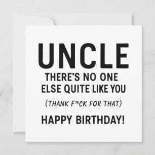 Cartão Tio Birthday Engraçado Definição