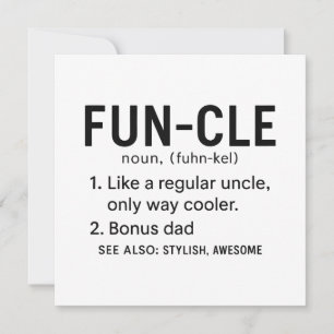 Cartão Tio Birthday Funcle