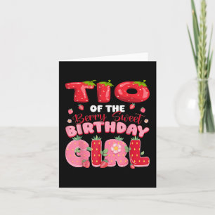 Cartão Tio Da Berry Sweet Birthday Girl Strawberry Pa