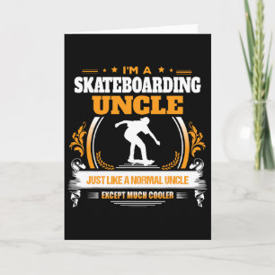 Cartão Tio de skate engraçado presente de Natal para tio