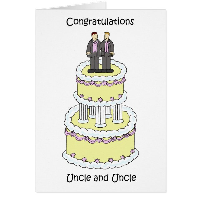 Cartão Tio e Tio Parabéns de Casamento (Frente)