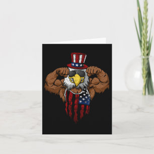 Cartão Tio Flexível da Boca Muscular da Bandeira American