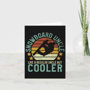 Cartão Tio Funny Vintage Snowboard Gift Sn