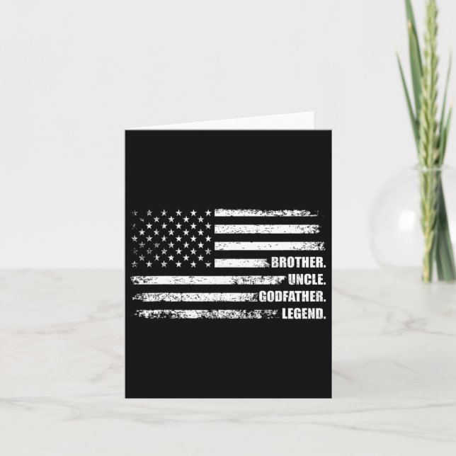 Cartão Tio Goddad Legend Divertido Melhor Tio Engraçado (Frente)