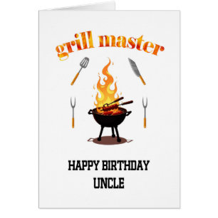 Cartão Tio Grill Master Birthday