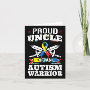 Cartão Tio Orgulhoso De Um Guerreiro Autismo Awarenes Aut