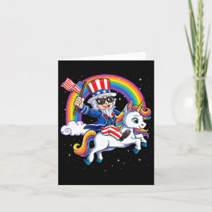 Cartão Tio Sam Unicórnio 4 De Julho Mericorn Homens Mulhe