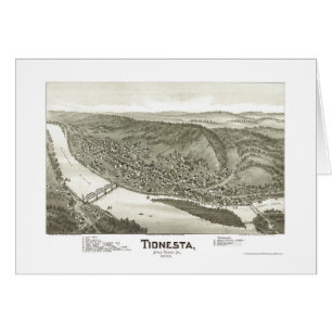 Cartão Tionesta, mapa panorâmico do PA - 1896