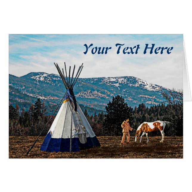 Cartão Tipi - Campo de inverno (Frente Horizontal)