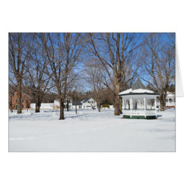 Cartão Típica Cidade de Vermont no Inverno