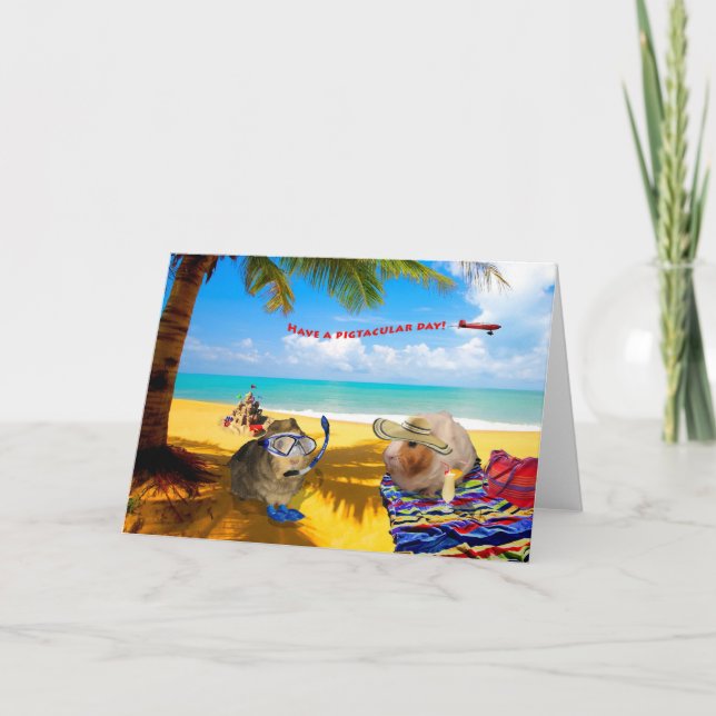 Cartão Tipo de dia de porcos (Frente)