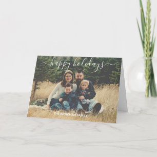 Cartão Tipografia Elegante de Natal Adicionar seu Templo 