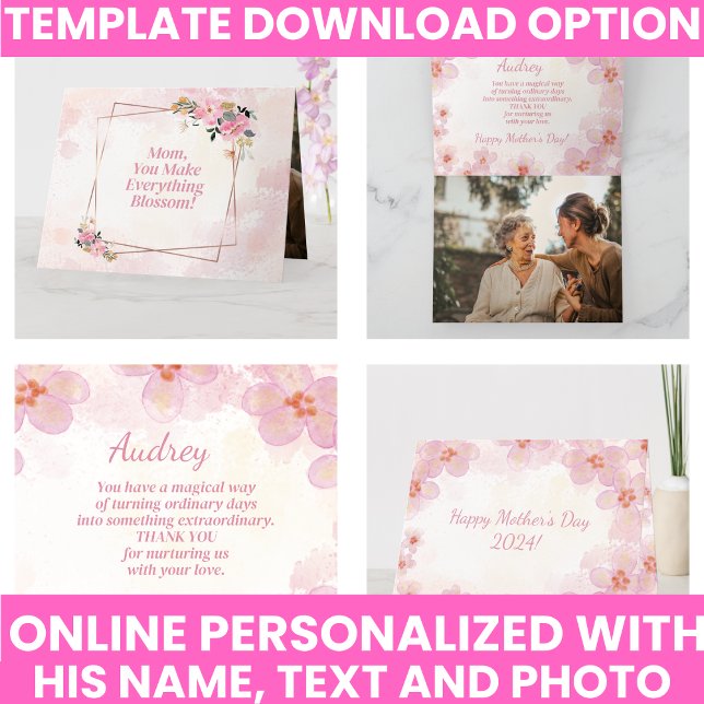 Cartão Tipografia Elegante Presente Floral Fofo (Elegant Typography Cute Floral Keepsake Card
)