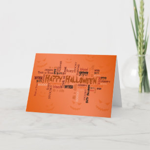 Cartão Tipografia Feliz de Halloween
