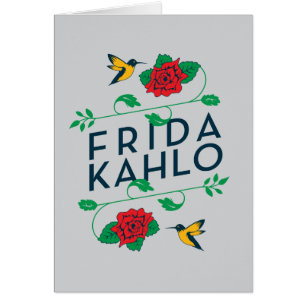 Cartão Tipografia floral de Frida Kahlo  