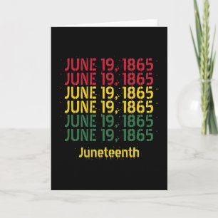 Cartão Tipografia História Negra 19 de Junho de 1865 June