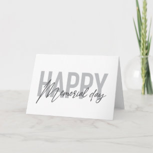 Cartão Tipografia moderna e simples do Dia Feliz da Memór
