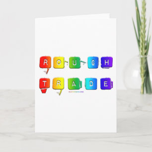 Cartão Tipografia pop queer de comércio áspero do Slipper